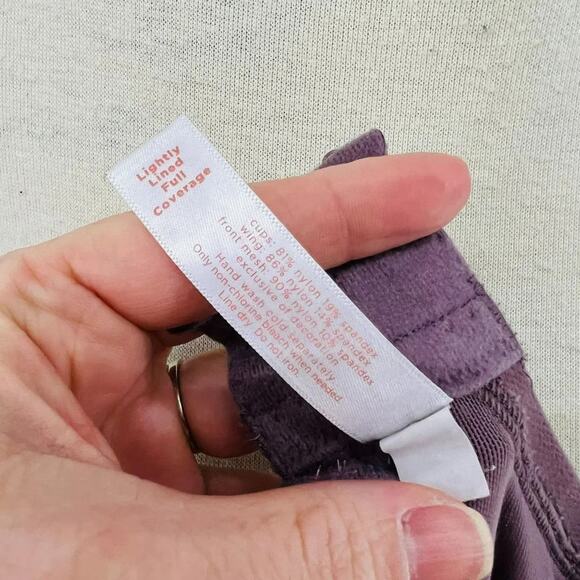 Lane Bryant Cacique Bra Modern Lace Lightly Lined Full Coverage Plum Purple - Picture 8 of 9